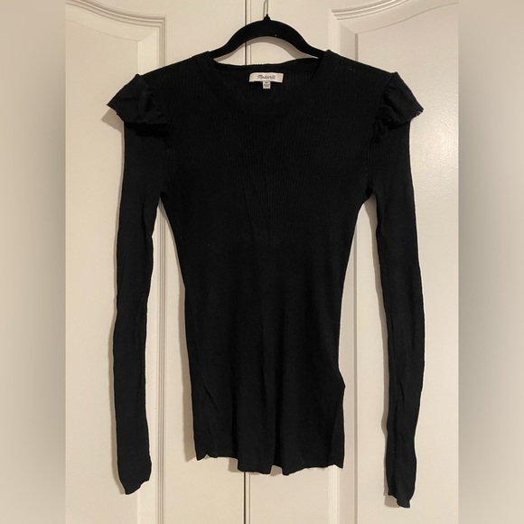 Madewell Ruffle Sleeve Pullover Sweater - Picture 2 of 6